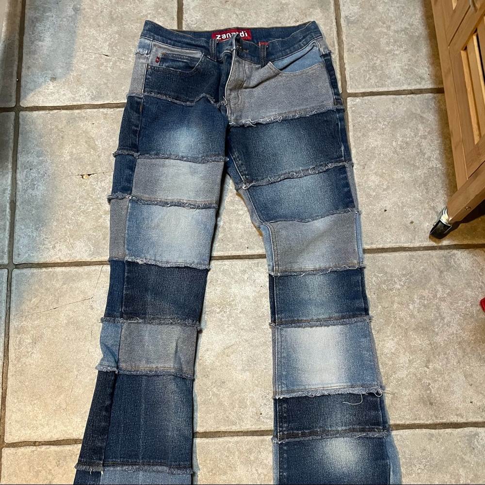Zana Di Patchwork Flare Jeans